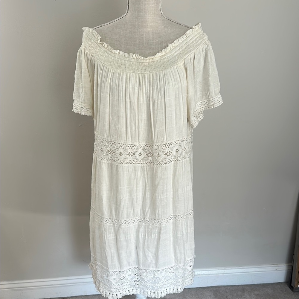 American Eagle Outfitters White Midi‎ Dress